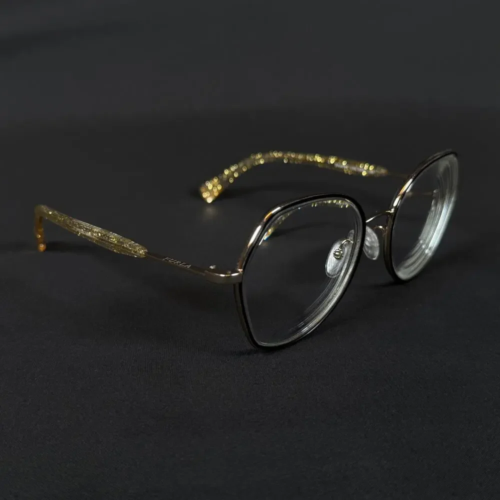 Furla VFU376K COL.0300 135 Gold Glitter Transparent eyeglasses Only Frame